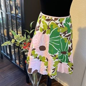 J.Crew size 0 beautiful like new lined skirt with floral print